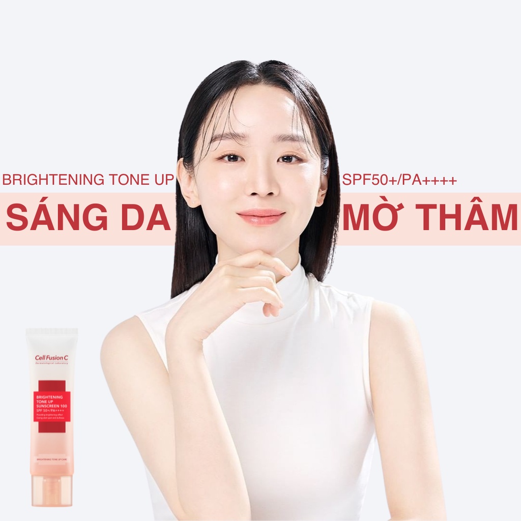 Kem chống nắng nâng tone da Healthy Care cell fusion c 100 spf50+mini 10ml Quatangme1