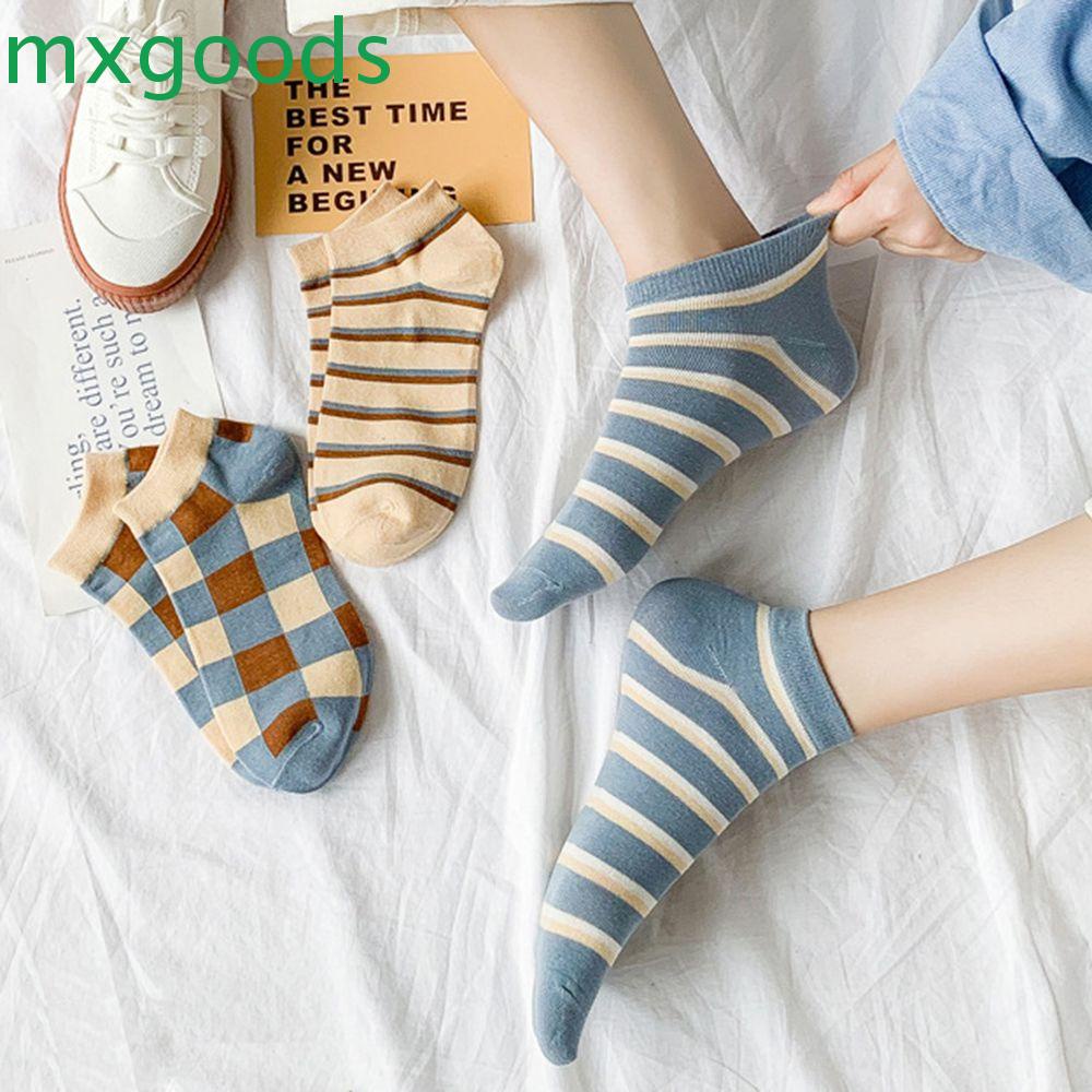 Vớ Cotton Họa Tiết Kẻ Sọc Nhiều Màu Sắc Cổ Điển