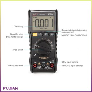 Et8101 Digital Multimeter 5999 Counts True Rms Ac/Dc Volt Amp Ohm Capacitance Frequency Ncv Diode Continuity Tester [B/6]