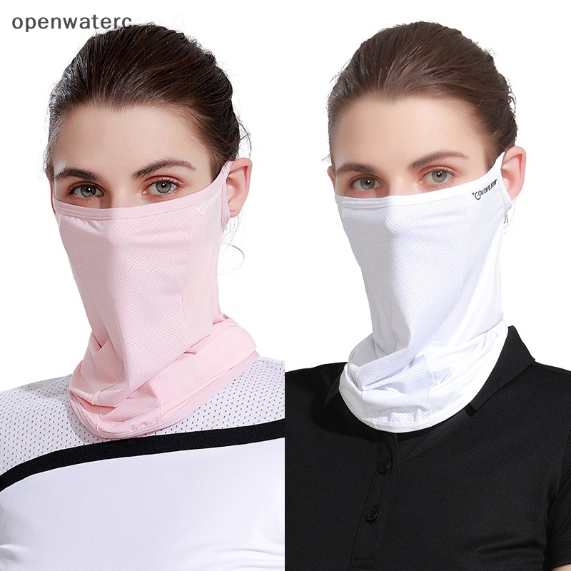 Khăn Choàng Cổ Bằng Lụa Lạnh Thoáng Khí Nhanh Khô Chống Tia UV Bảo Vệ Tai Cho Nữ