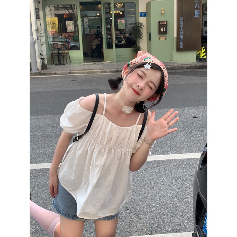 Áo Sơ Mi Tay Ngắn Dáng Rộng Màu Trơn Thiết Kế Mới Thời Trang Mùa Hè Dành Cho Nữ