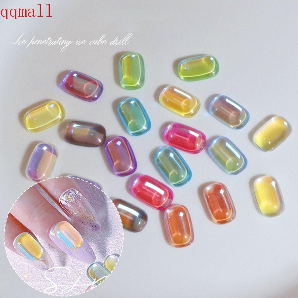 Set 10 Phụ Kiện Trang Trí Móng Tay Nghệ Thuật Hình Vuông Dày Dặn