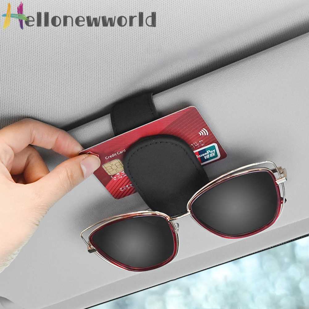 Kẹp Giữ Mắt Kính Bằng Da PU Có Nam Châm Thông Dụng Cho SUV / Xe Tải