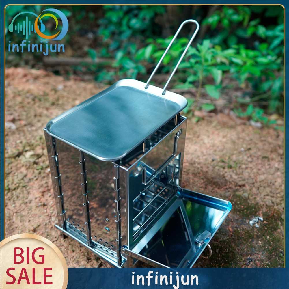 Đĩa Nướng Bbq Bằng Thép Không Gỉ Có Tay Cầm Có Thể Tháo Rời Tiện