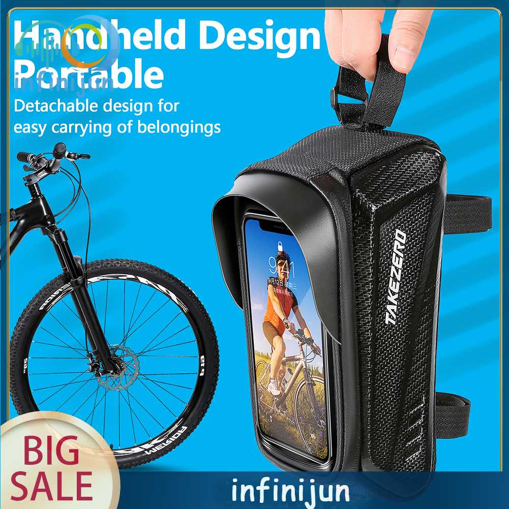 Túi Đựng Điện Thoại Cảm Ứng 1L Họa Tiết Phản Quang Chống Thấm Nước Gắn Xe Đạp Ốp