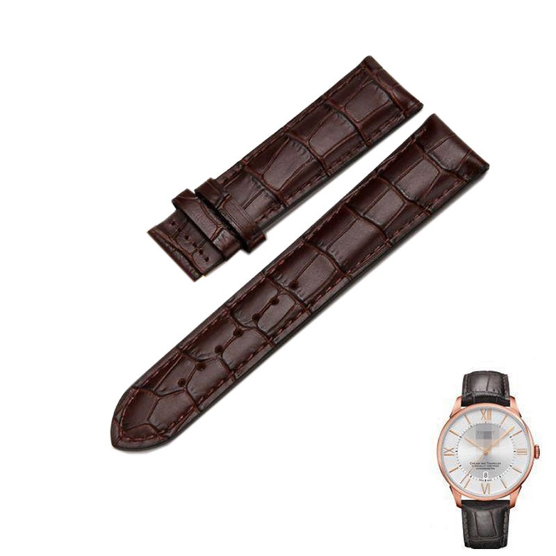 Dây Đeo Đồng Hồ Bằng Da Bò Thật Thoáng Khí Có Khóa Kim Loại Cho Tissot 1853 Leroc T41 Kutu T035 Junya