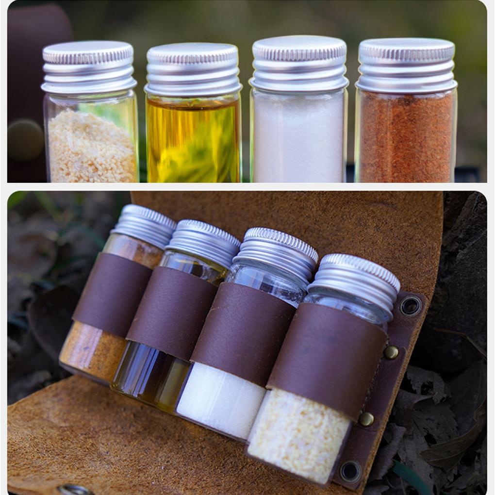 Set 4 Lọ Thủy Tinh Đựng Gia Vị Tiện Lợi Cho Nhà Bếp
