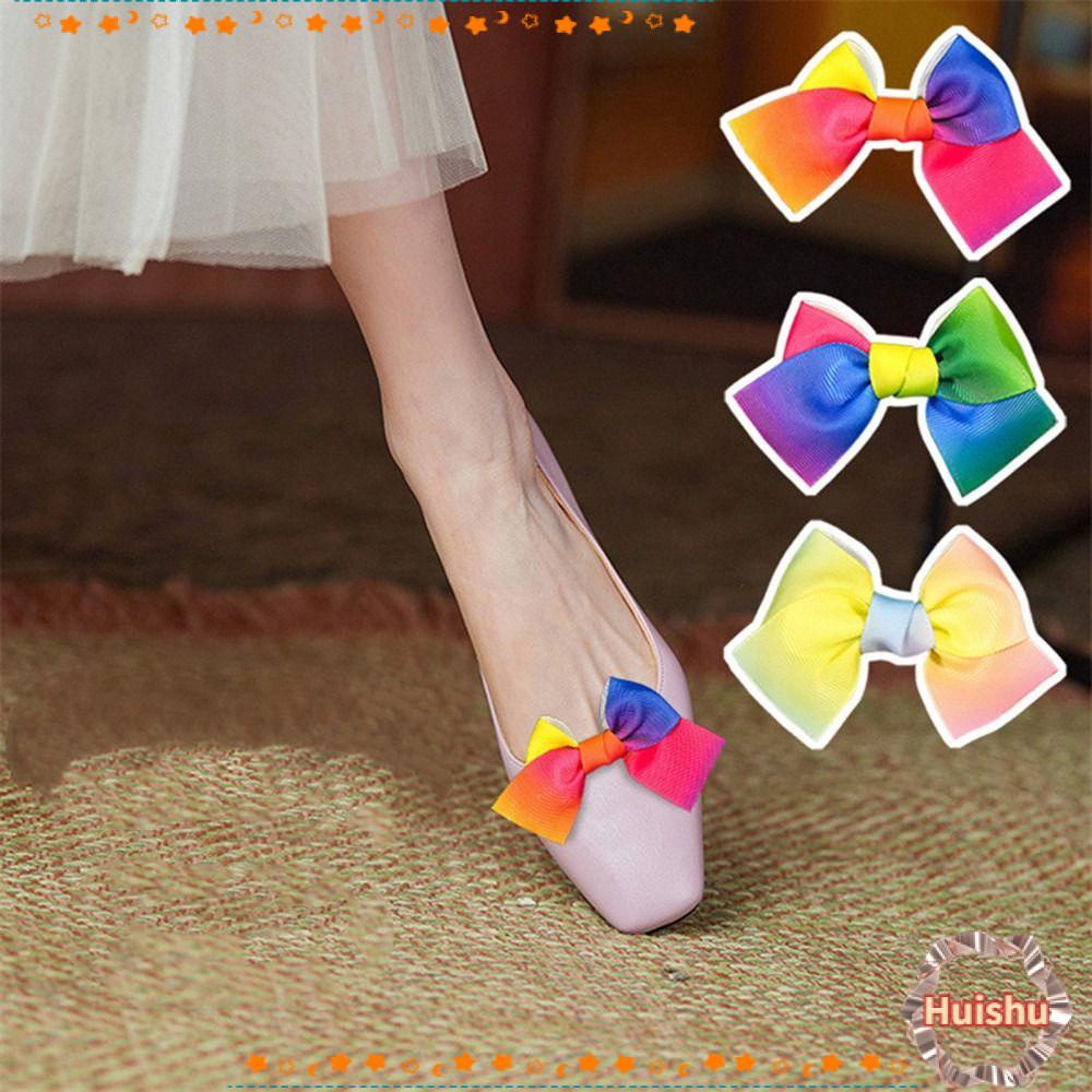 Set 2 Kẹp Giữ Giày Bằng Vải Satin Nhiều Màu Sắc