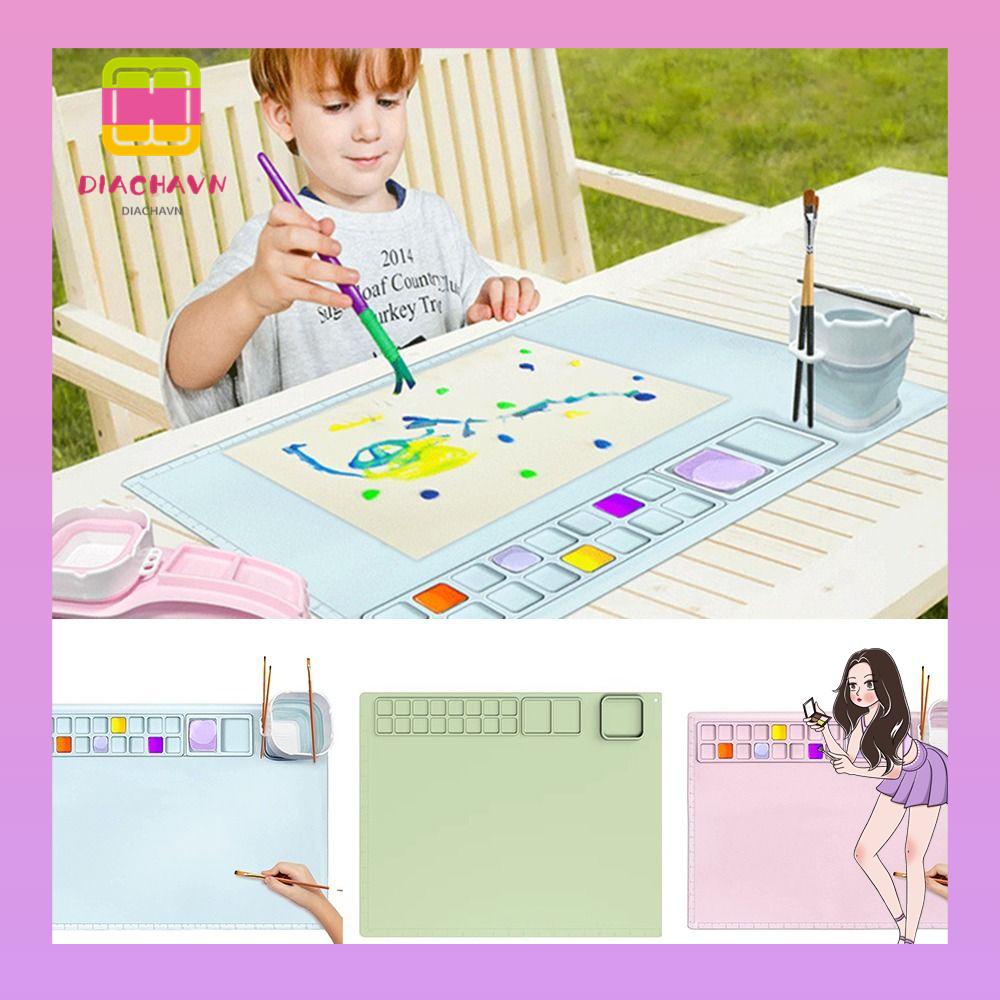 Bảng Đựng Mực Vẽ Bằng Silicone Chống Dính DIY