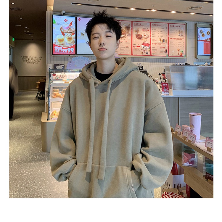 Áo khoác hoodie dáng rộng có mũ Unisex