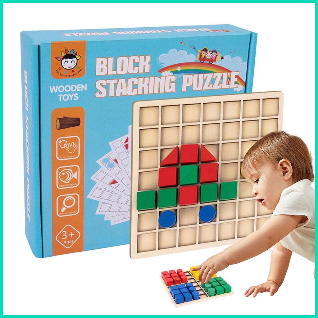 Đồ chơi trẻ em Xếp Hình Nhiều Màu Sắc Giáo Dục Sớm Cho Bé