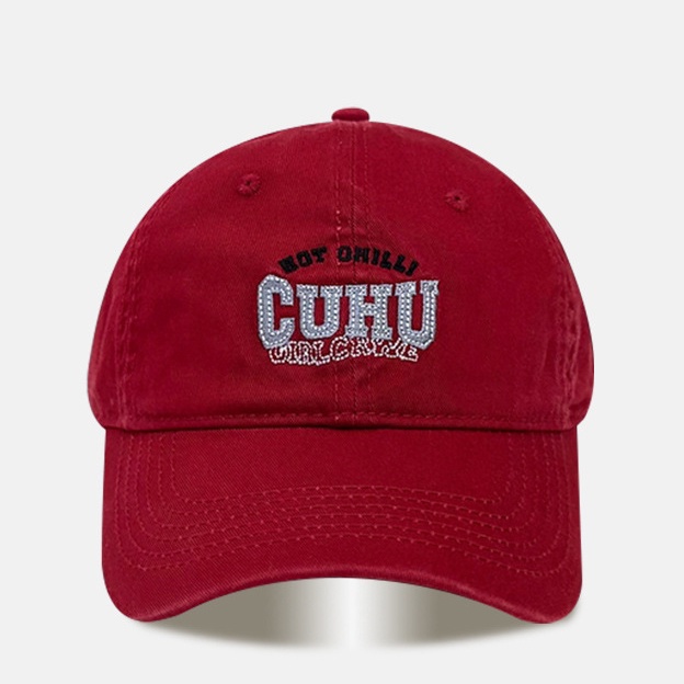 LINJW Mũ Lưỡi Trai Chất Liệu Cotton Mềm Thêu Chữ Phong Cách Vintage Thời Trang Cho Nam Nữ