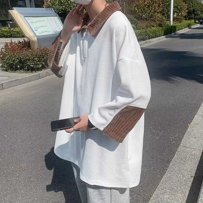 Áo Thun Polo Dáng Ôm Phong Cách Harajuku Thời Trang Mùa Hè Cho Nam