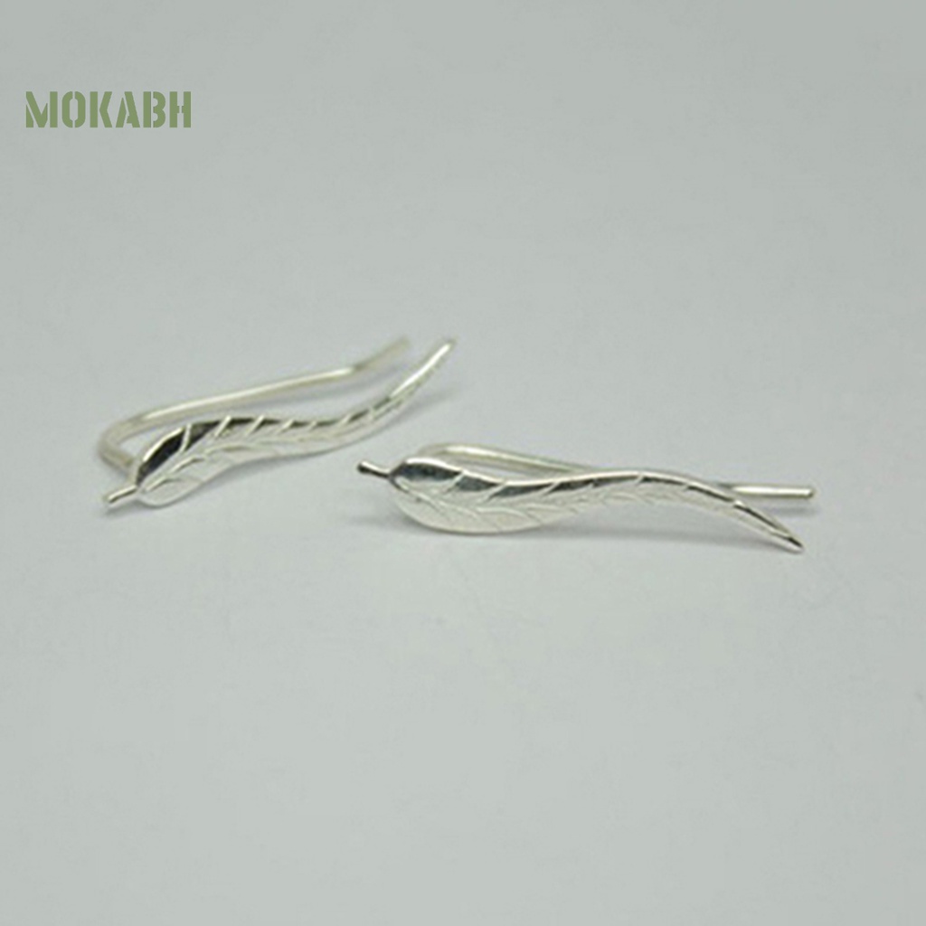1 Đôi Bông Tai Hình Chiếc Lá Bằng Hợp Kim Tinh Tế Thời Trang Cho Nữ