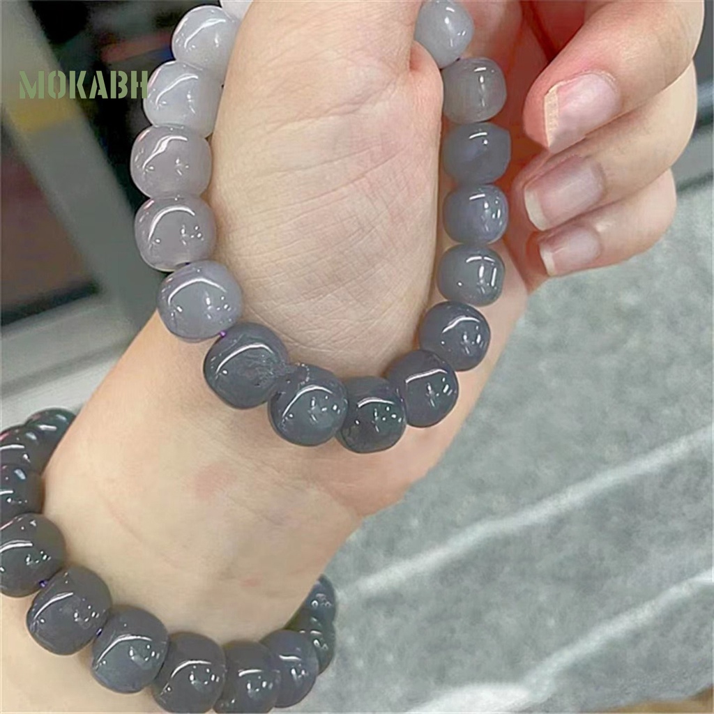 Vòng Đeo Tay Chuỗi Hạt Màu Loang Trong Suốt Thời Trang Thanh Lịch Dành Cho Nữ