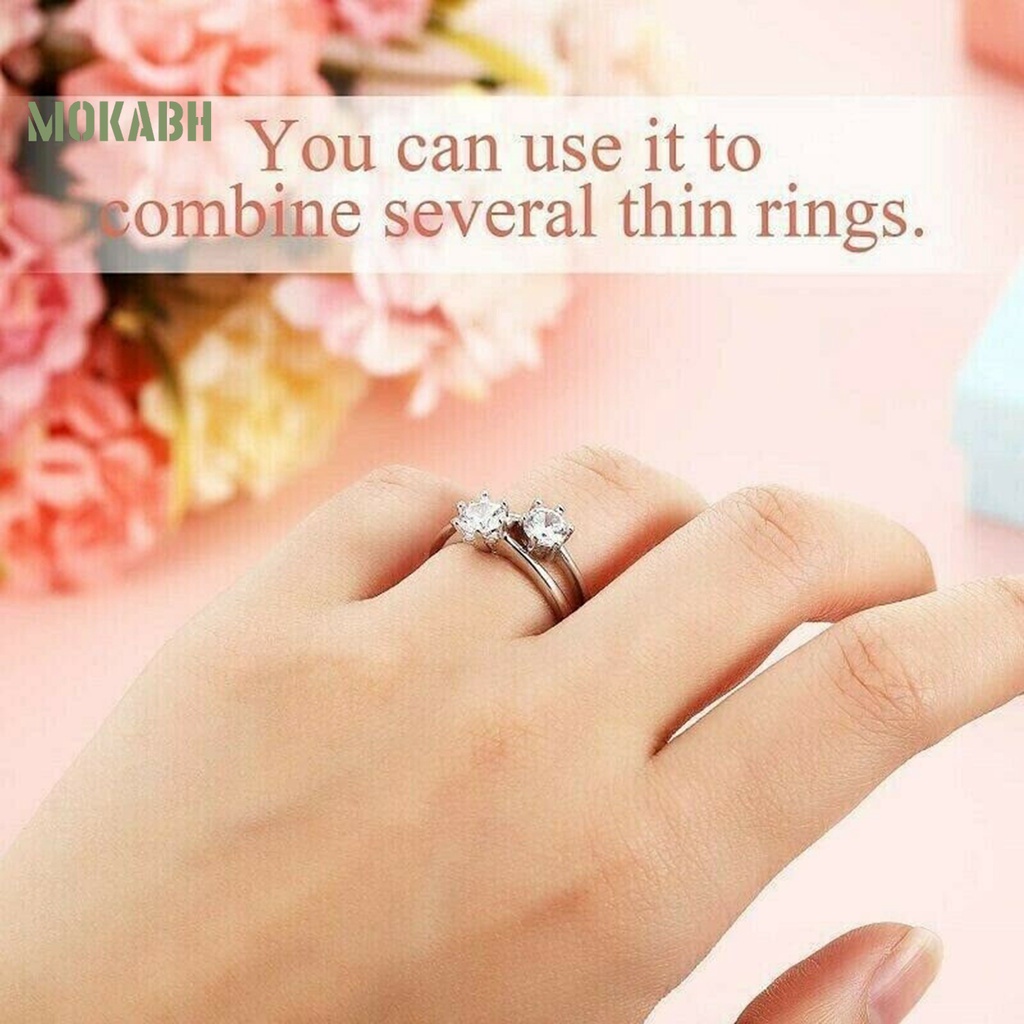 Set 8 Phụ Kiện Giảm Kích Thước Nhẫn Trong Suốt Bằng TPU