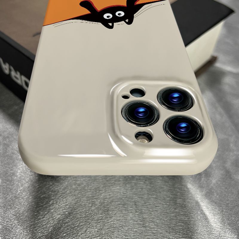 Ốp Điện Thoại Cứng In Hình Quả Cam / Mèo Cho iPhone14promax / Cat 13 Xr12811 plus