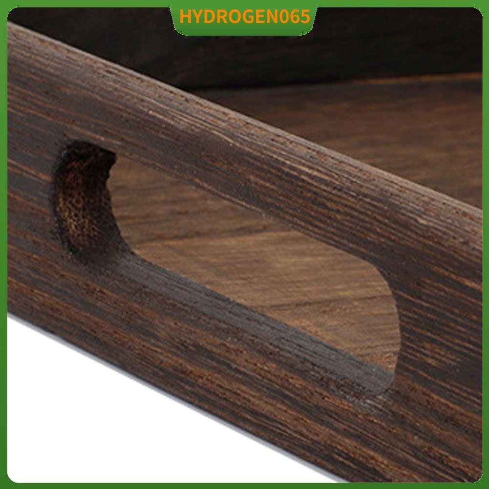Hydrogen065 Khay Trà Gỗ Chống Phai Tinh Tế Retro Gia Cố Hình Chữ Nhật Phục Vụ