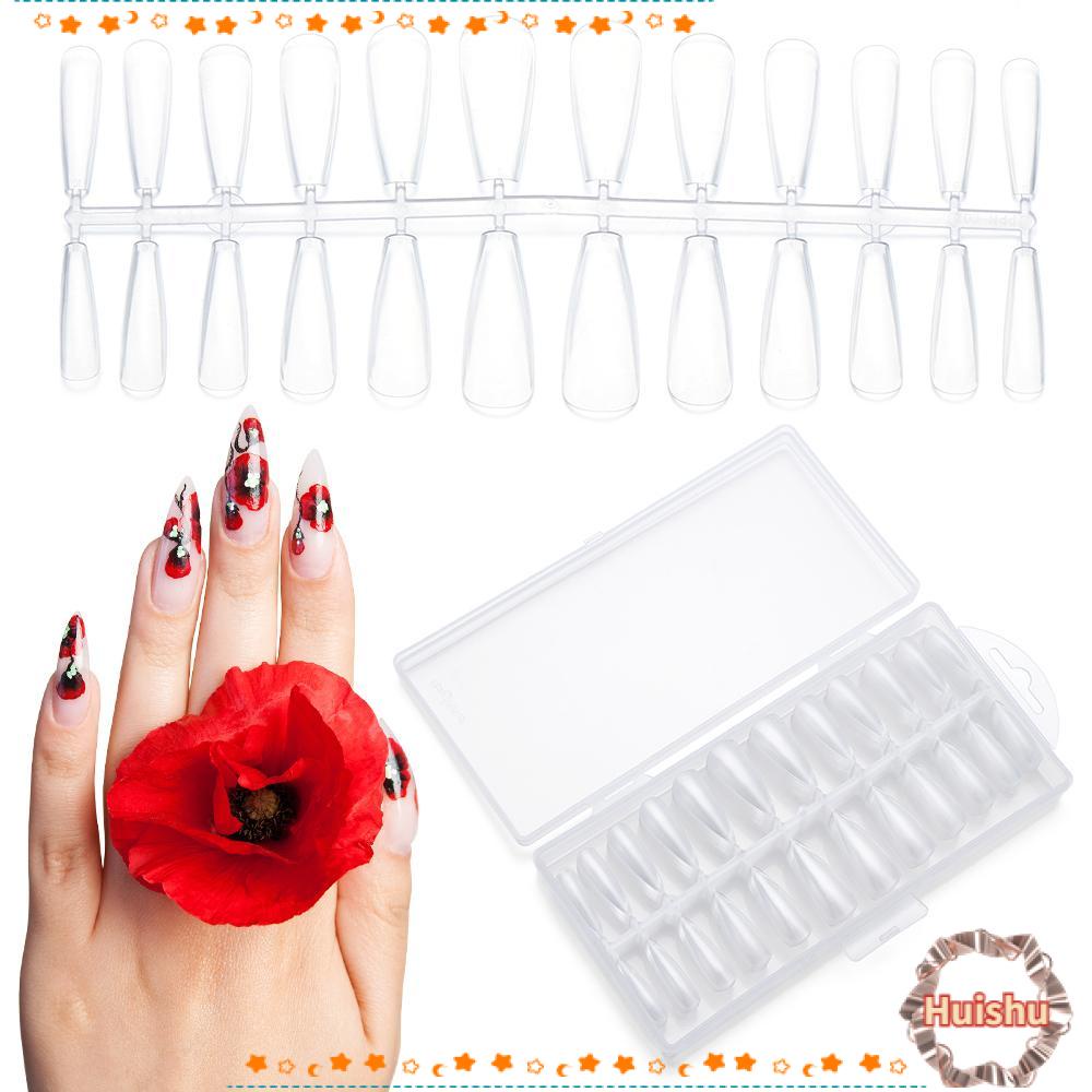 Set 240 Móng Tay Giả Trong Suốt Dùng Để Múa Ba Lê