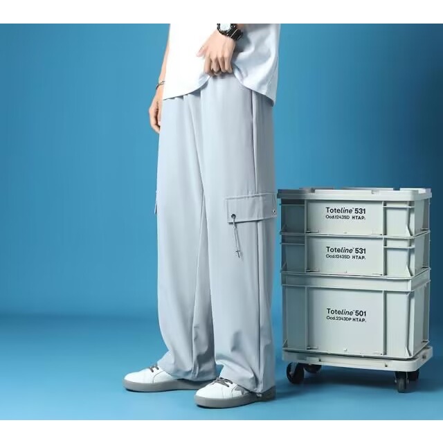 Quần Dài Ống Rộng Thời Trang Mùa Hè Phong Cách Hàn Quốc Cho Nam