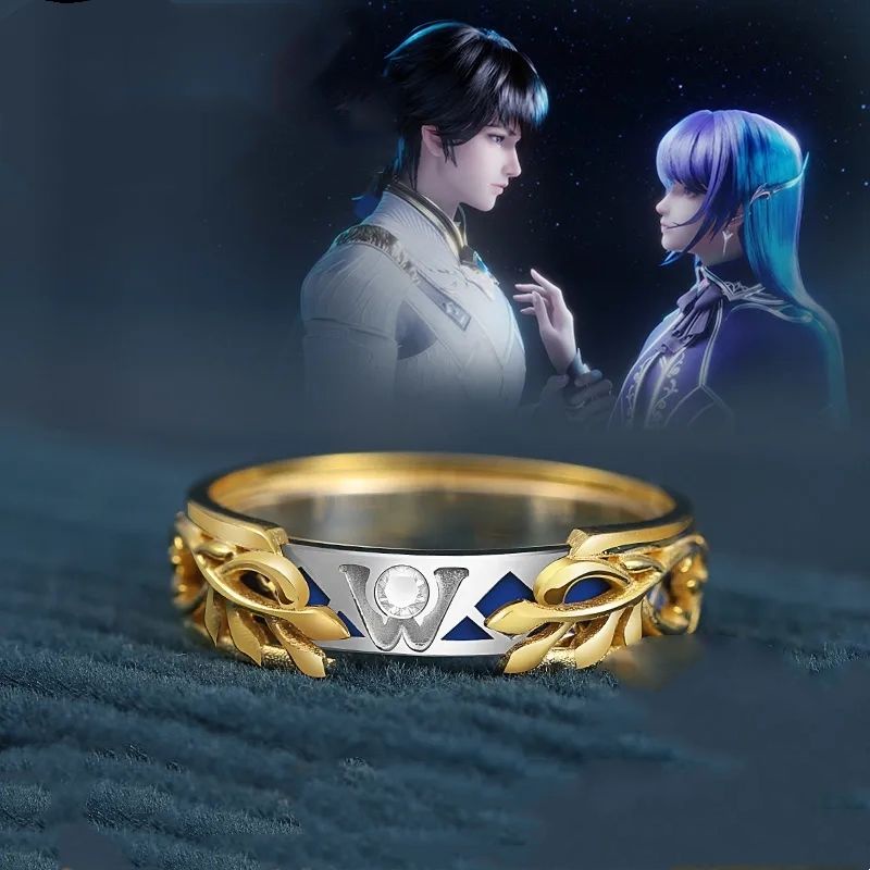 Nhẫn Cặp Đôi In Hình Anime Merchandise Dragon Star Usheng Caier Phong Cách Mới