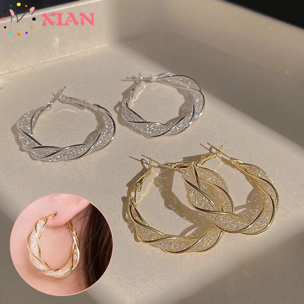 Khuyên Tai Dạng Vòng Xoắn Thời Trang Cho Nữ XIANTIN