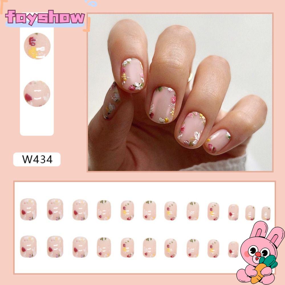 Set 24 Móng Tay Giả DIY Xinh Xắn