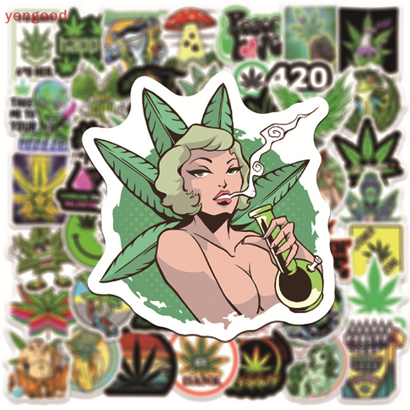 Bộ 50 Miếng Dán Chống Thấm Nước Trang Trí Sổ Tay / Va Li / Va Li