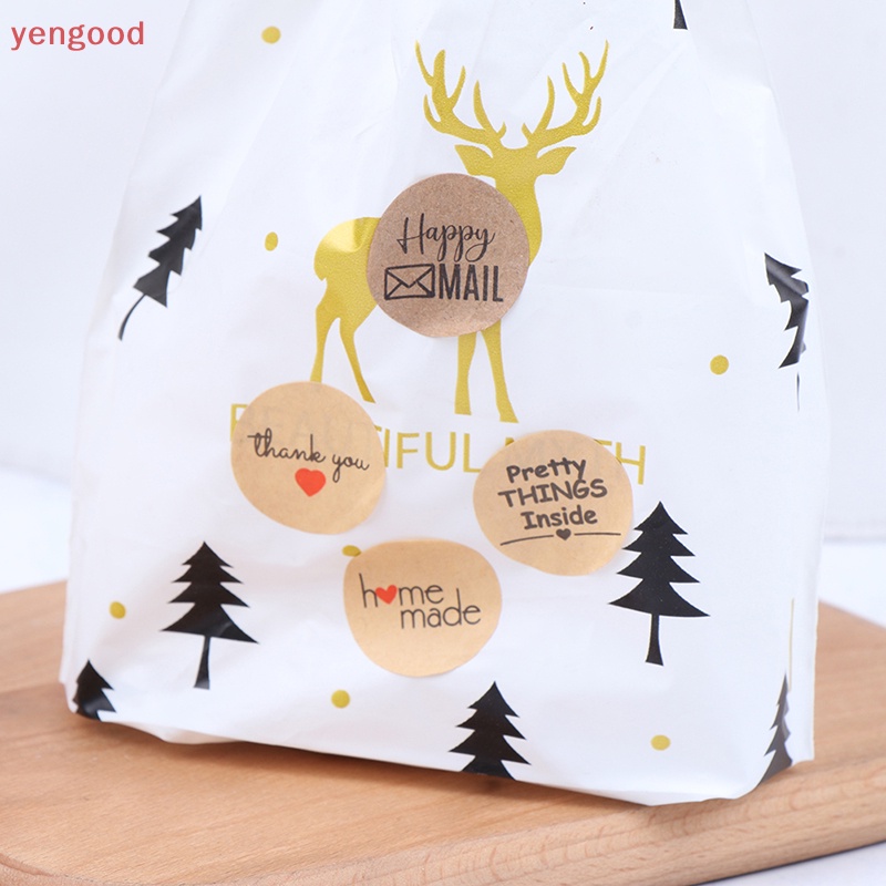 Set 500 Miếng Dán 1 inch In Chữ Thank You Trang Trí Phong Bì Tiệc