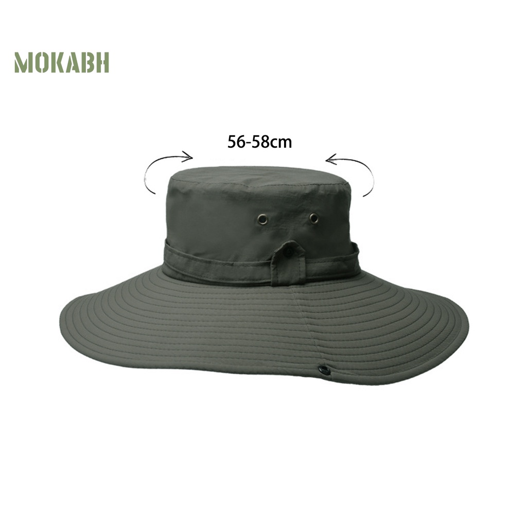 Mũ Tai Bèo Vành Rộng Có Dây Rút Chống Tia UV Chống Nắng Thoáng Khí Khô Nhanh Thời Trang Mùa Hè Cho Nam