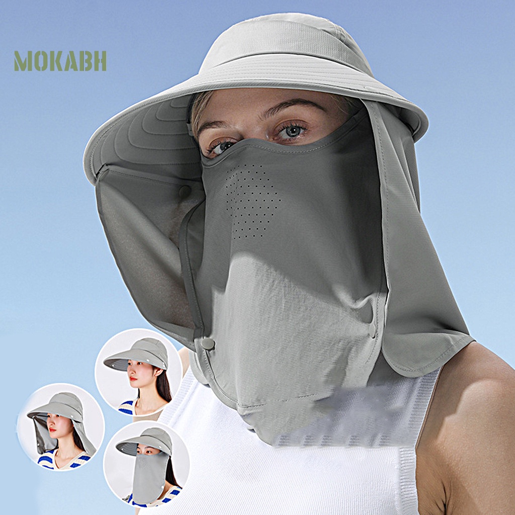 Nón Rộng Vành Chống Tia UV Màu Sắc Đơn Giản Có Thể Tháo Rời Tiện Dụng