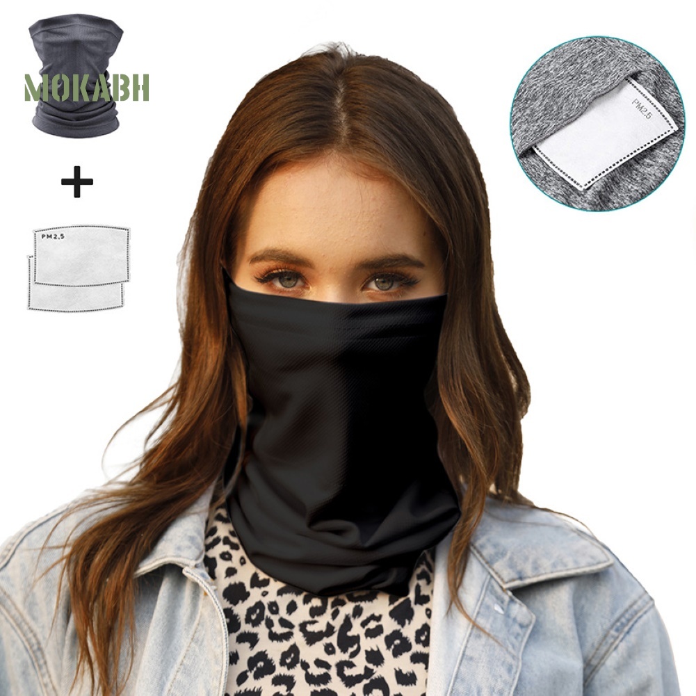 Khẩu Trang Bandana Che Phủ Toàn Diện Chống Tia UV Chống Bụi Kèm Đồ Lọc Tiện Dụng