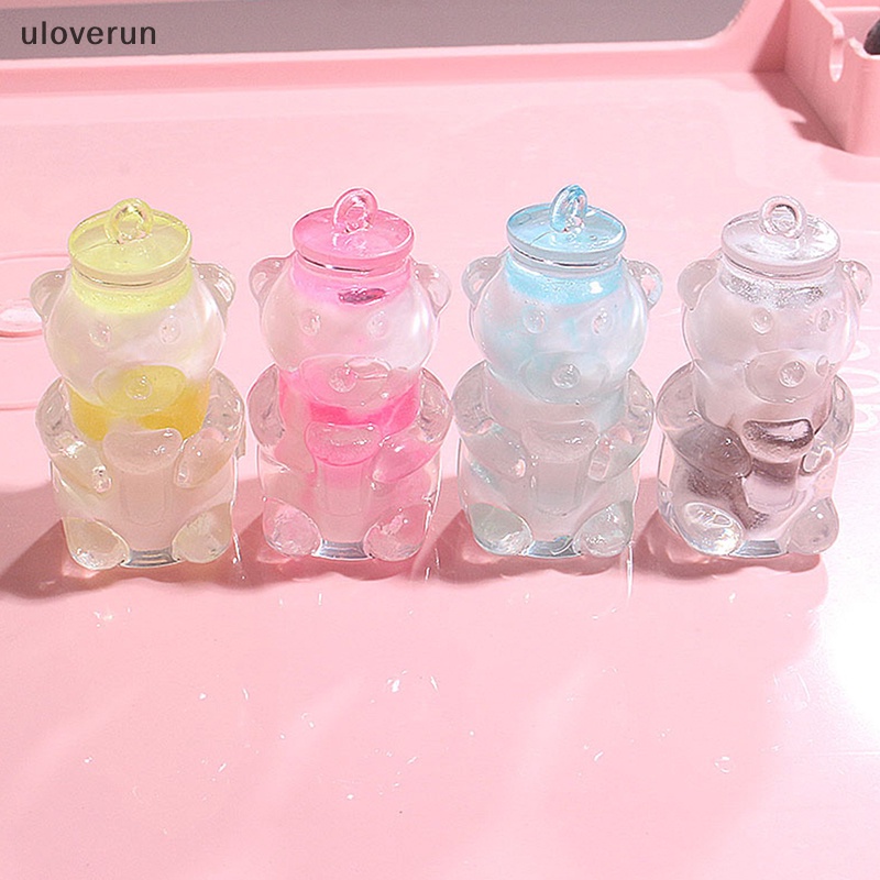 Uloverun Đồ trang trí Gấu Dạ Quang Mini Bằng Nhựa Resin Trang Trí Tiểu Cảnh