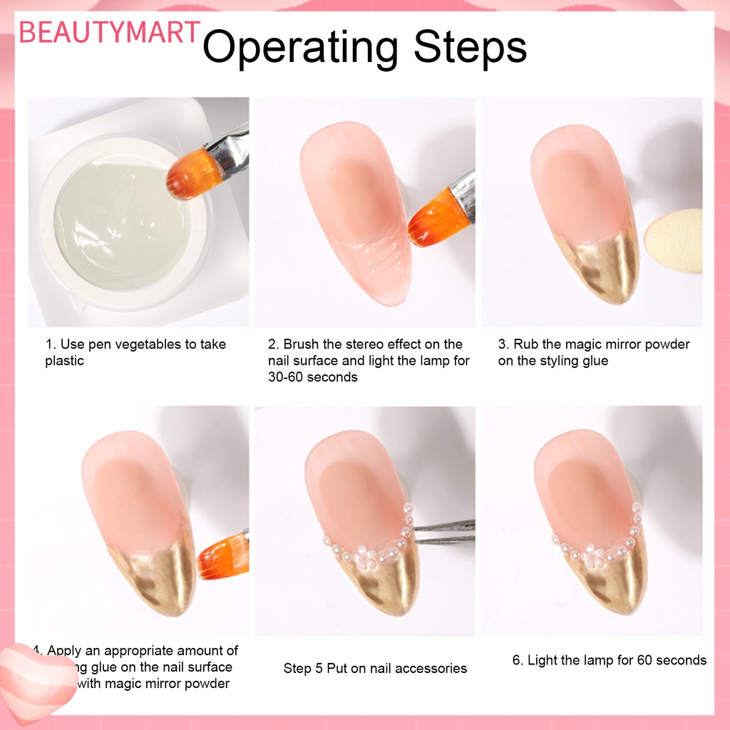 Gel Sơn Móng Tay 8g Hiệu Ứng Pha Lê Bán Trong Suốt 3D Cho Salon