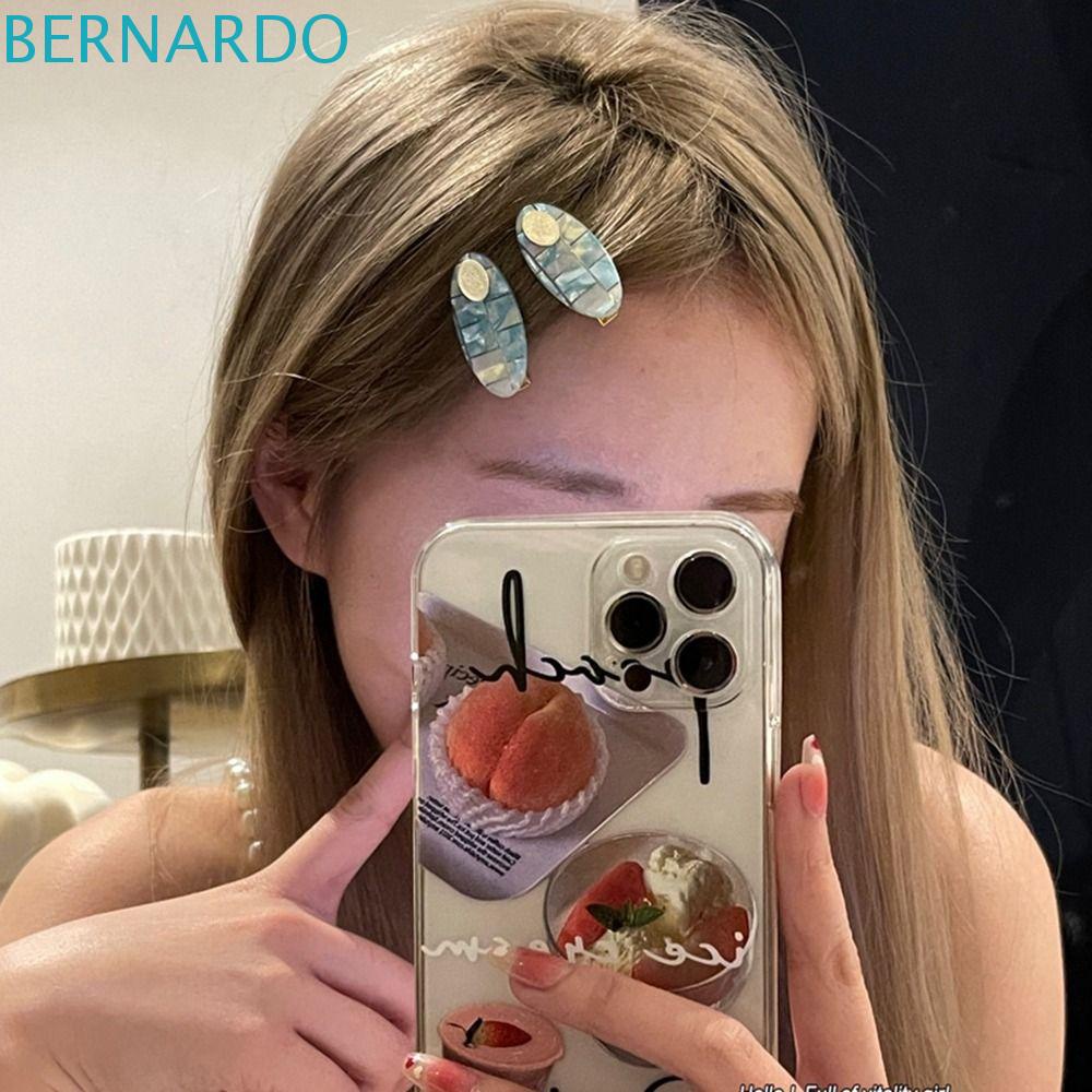 Kẹp Tóc Hình Oval Màu Sắc Ngọt Ngào Đơn Giản Thời Trang Cho Nữ