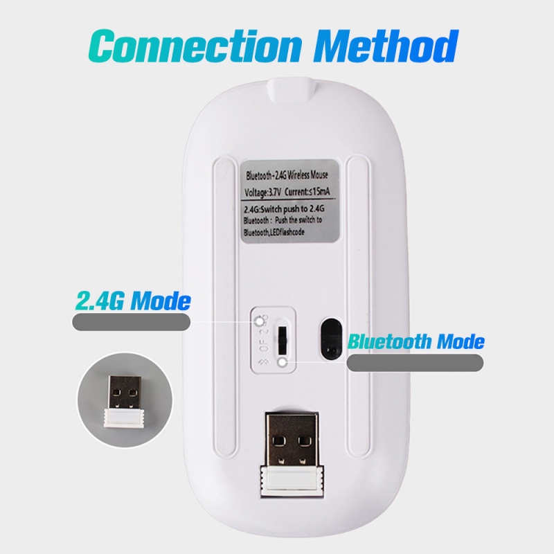 Chuột Bluetooth Không Dây 2.4GHZ Hai Chế Độ 24h Dùng Để Chơi Game