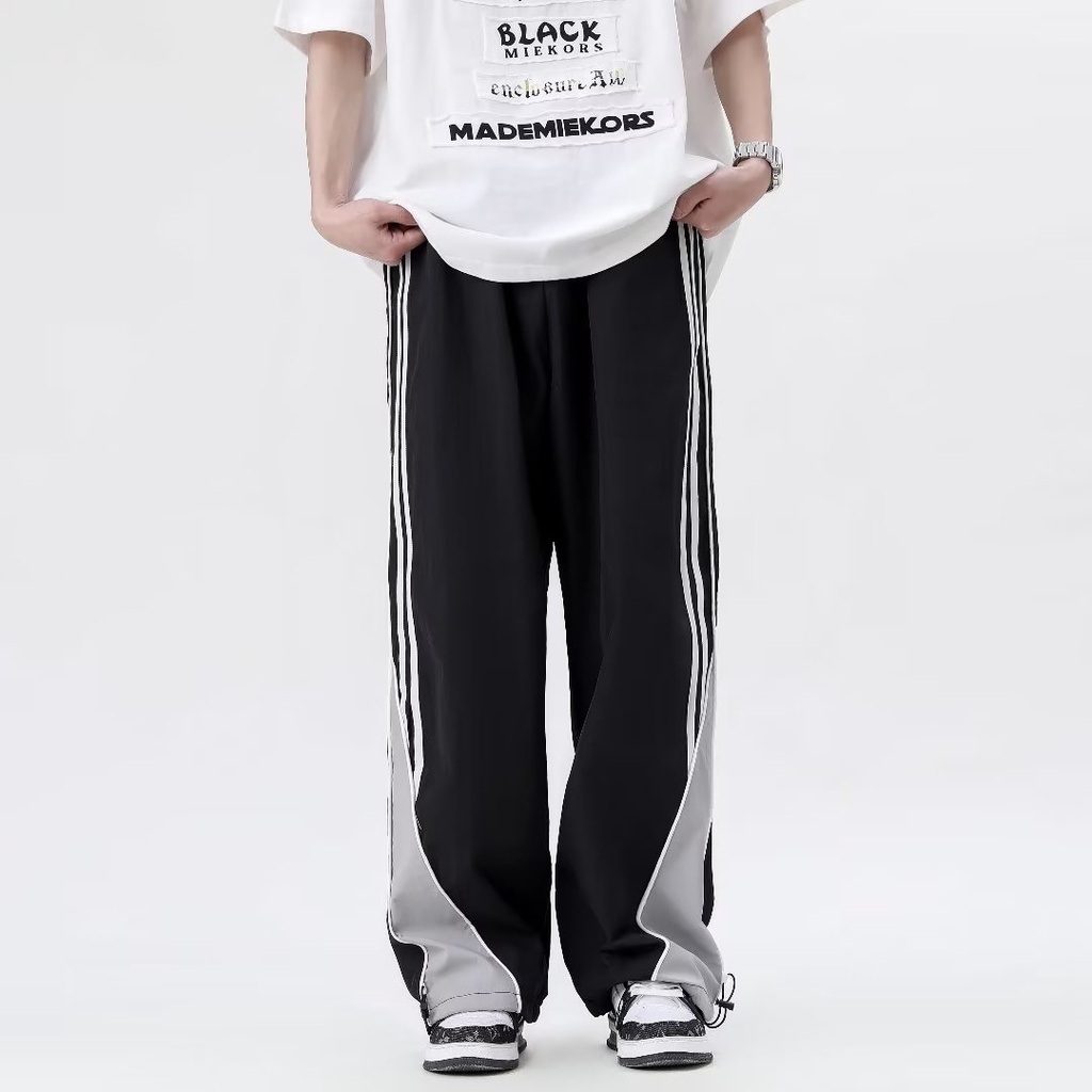 Quần Dài Thể Thao Ống Rộng Phong Cách Retro Thời Trang Cho Nam
