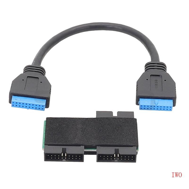 Bộ Hub Chia Cổng Usb 3 0 19pin 19pin 1 Sang 2 Hub 20CM 7 87in Chất Lượng Cao