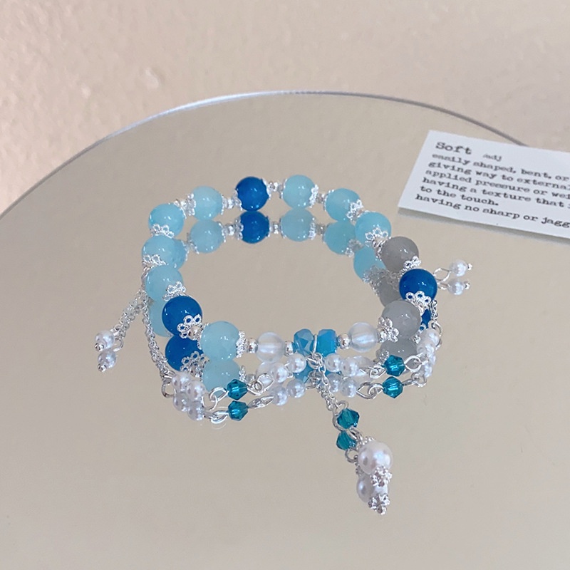 Vòng Tay Chuỗi Hạt Màu Xanh Thời Trang Mùa Hè 2023