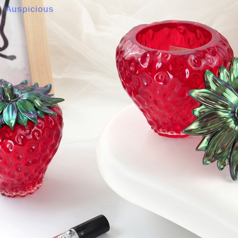 Khuôn Silicone Làm Hộp Đựng Trang Sức Trái Dâu Tây DIY