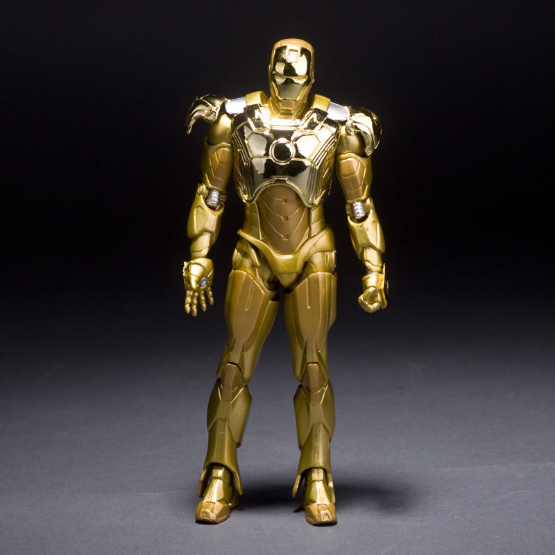 Creative Gift Marvel Treasure Iron Man MK42 model toy Golden MK42 hand-held doll ornaments