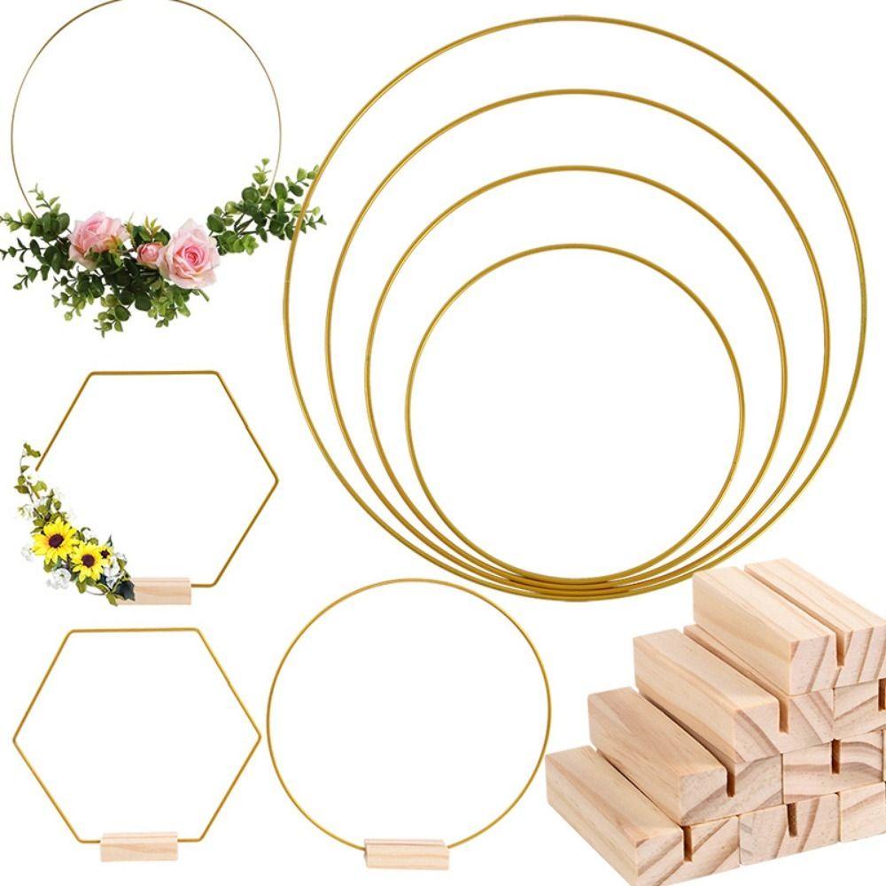 1 Vòng Hoa Bằng Kim Loại Trang Trí Bàn Tiệc Cưới / Giáng Sinh