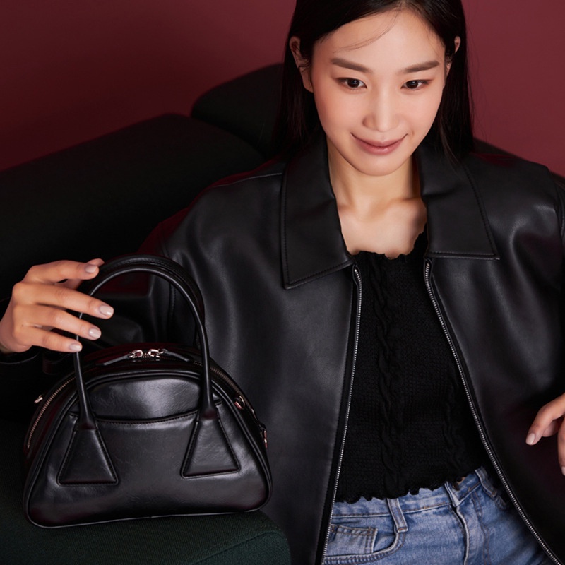 Ielgy Túi Đeo Chéo Hình Tam Giác Thiết Kế Đơn Giản Nhỏ Gọn niche Cho Nữ