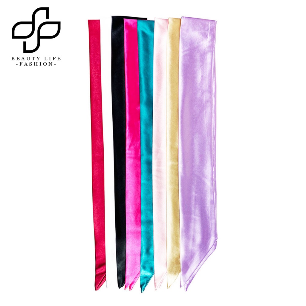 Khăn Quàng Cổ Satin Màu Trơn Quyến Rũ Dành Cho Nữ