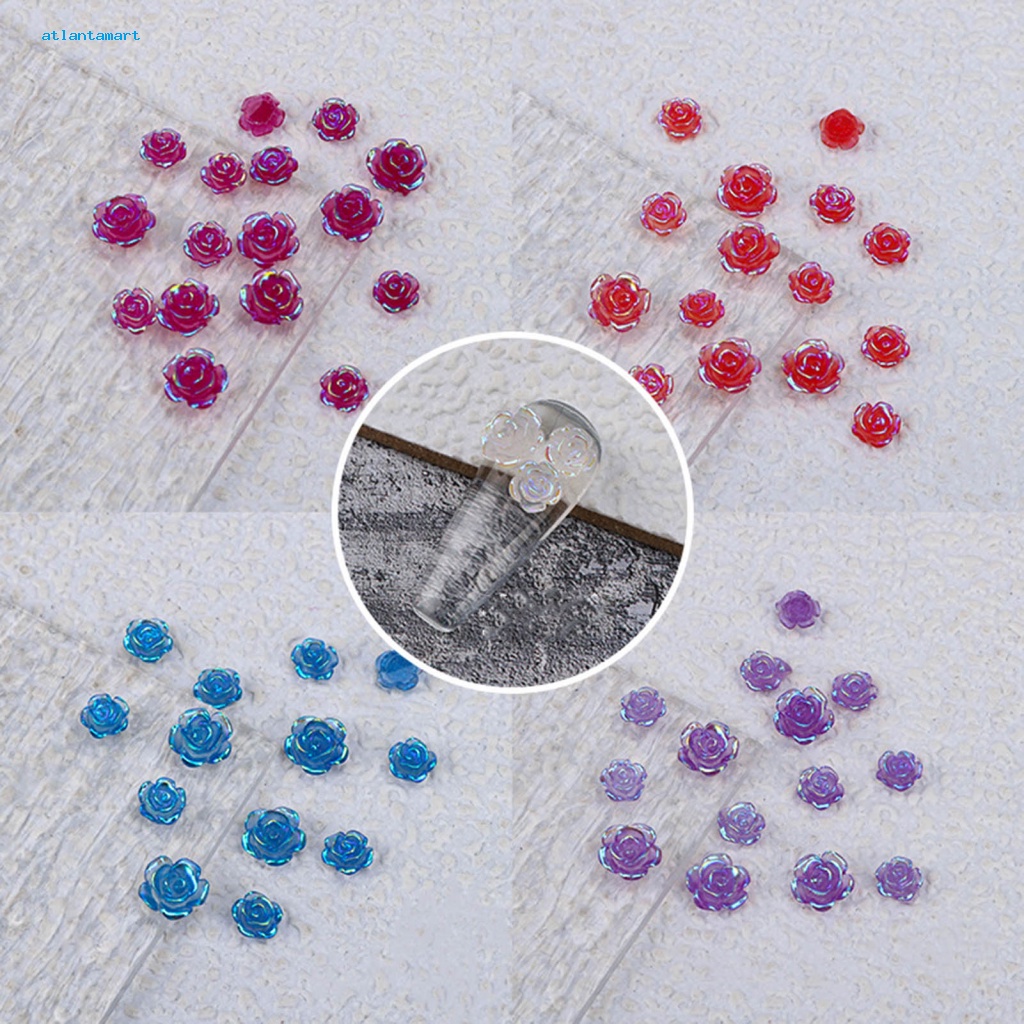 Túi Đựng Đồ Dùng Cao Cấp Tiện Dụng| Set 50 Hạt Đá Hình Hoa Trà Nhỏ Dễ Thương Dùng Trang Trí Móng Tay DIY