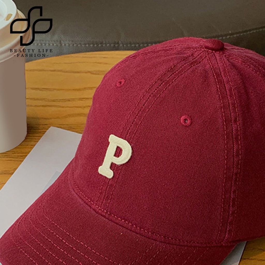 Mũ Lưỡi Trai Thêu Chữ P Thời Trang Unisex