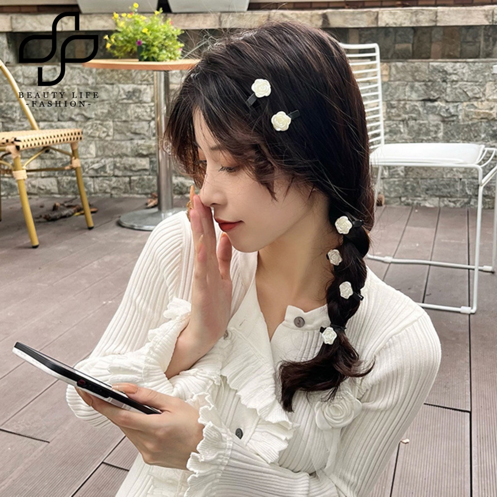 Kẹp Tóc Càng Cua Bằng Hợp Kim Hình Hoa Trà Dễ Thương