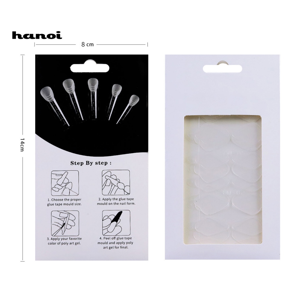 Set 24 Móng Tay Giả Trong Suốt Tự Dán Dễ Sử Dụng Cho Salon