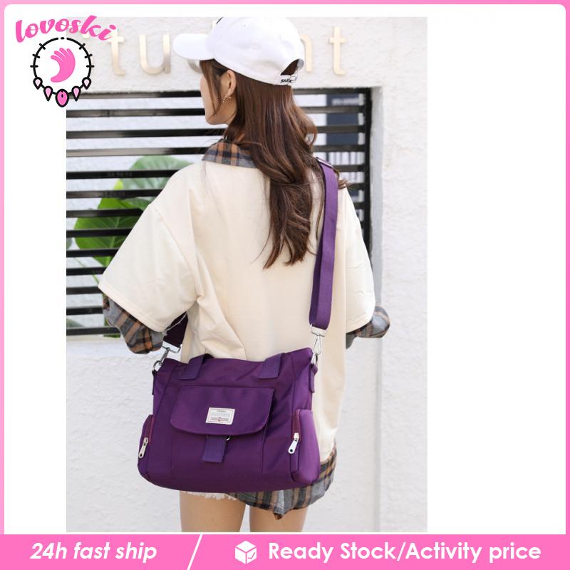 [Lovoski] Túi Xách Đeo Vai Bằng Nylon Phong Cách Thời Trang Dành Cho Nữ