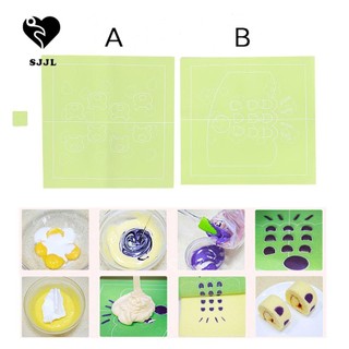 Tấm silicon hỗ trợ làm bánh bông lan cuộn tạo hình dễ thương nhiều màu tùy chọn 